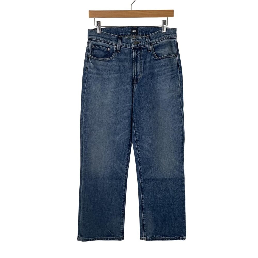 NWT Edwin Jeans 29 Blue Bree Stovepipe Crop Alderson‎ Straight Leg High Rise